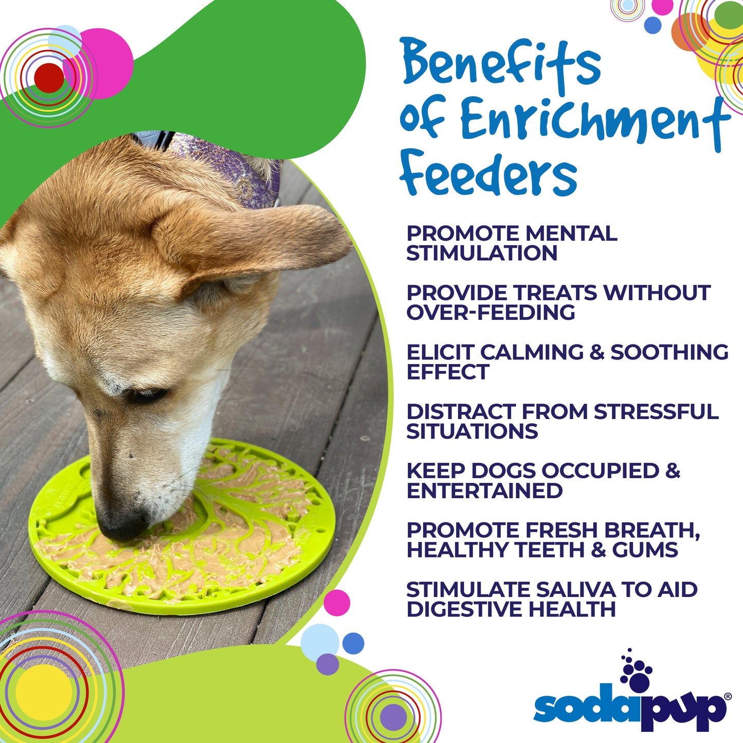 SodaPup Tree of Life Emat Enrichment Lick Mat with Suction Cups